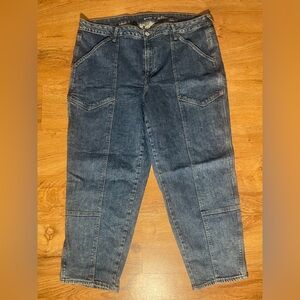 Old Navy High-Rise O.G. Straight Blue Jeans